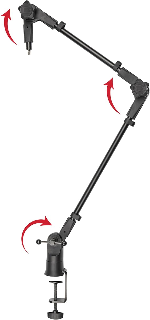 Gator Frameworks Slim Profile Desk-Mounted Mic Stand Boom Arm for Broadcasts, Podcasts, Content Creation, Live Streaming, Similar Applications (GFWMICBCBM0500)