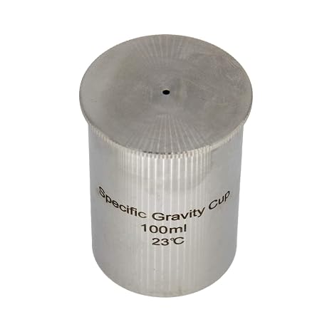 100mL Stainless Steel Specific Gravity Cup, Paint Density Pycnometer