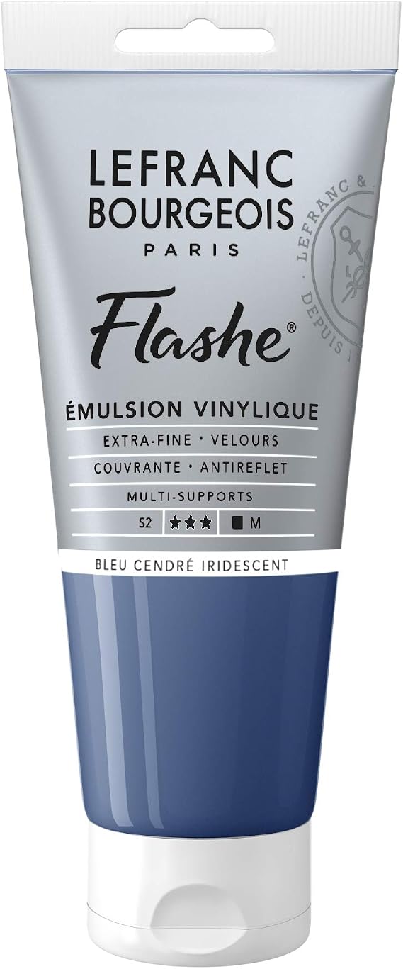 Lefranc Bourgeois Flashe Vinyl Paint, 80ml (2.7-oz) Tube, Ash Blue
