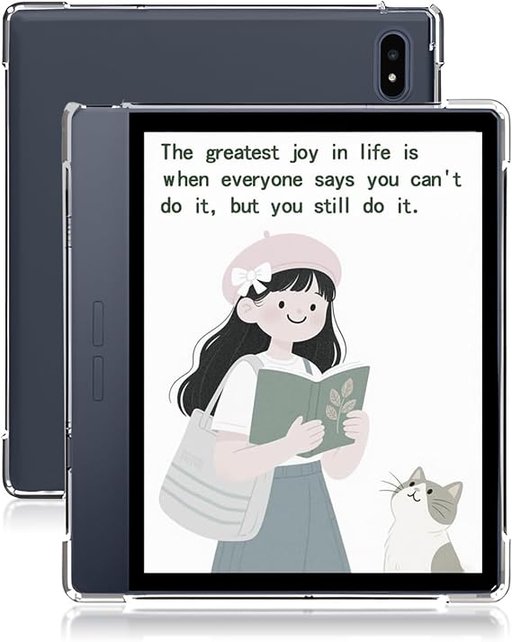 Case Compatible with Bigme B7 7 inch Tablet Shockproof TPU Protective Case with Kickstand Anti-Slip, Drop-Resistant Business Style (Clear)