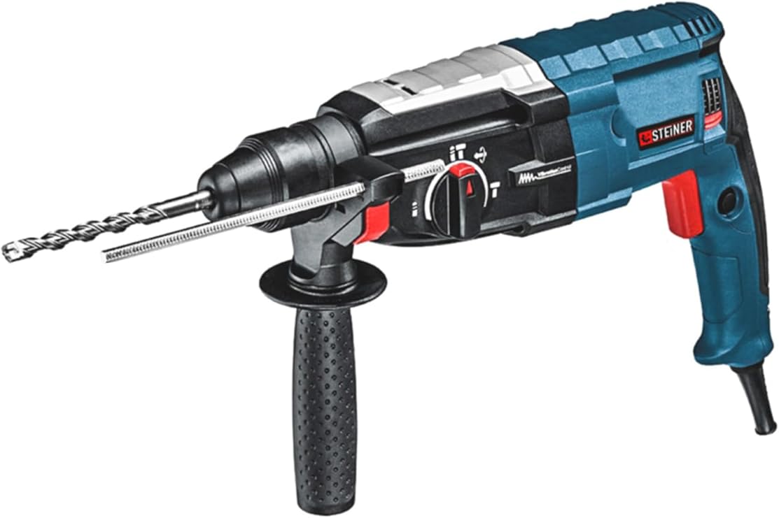 Steiner German 4000 Watt Professional Crusher Drill Hilti Hammer Drill Gray + 15 Pieces Tip + Mandren