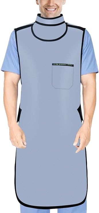 Lead Apron with Thyroid Shield - 0.5Mmpb Lead Apron for X-Rays Lightweight Lead Equivalent Protection Vest for Hospitals Labs Nursing Homes,Dental Clinics, Pet Institutions A,L(110CM)