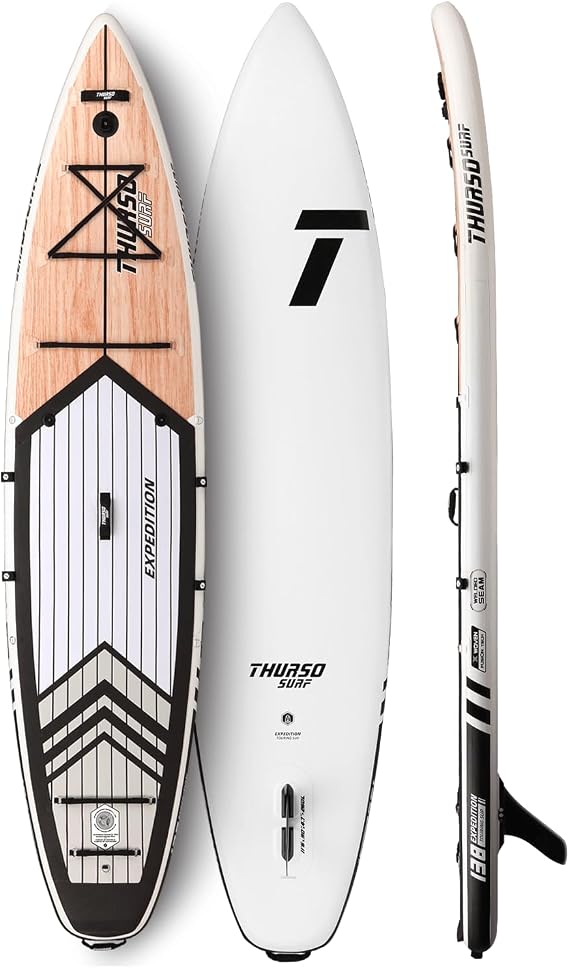 THURSO SURF Expedition Touring Inflatable Stand Up Paddle Board SUP 11'6 | 12'6 Woven Drop-Stitch Two Layer Stabel Non-Slip Deck with SUP Accessories for Adults