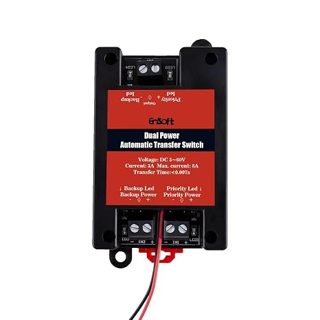 DC Dual Power Automatic Transfer Switch, 5-60V ATS