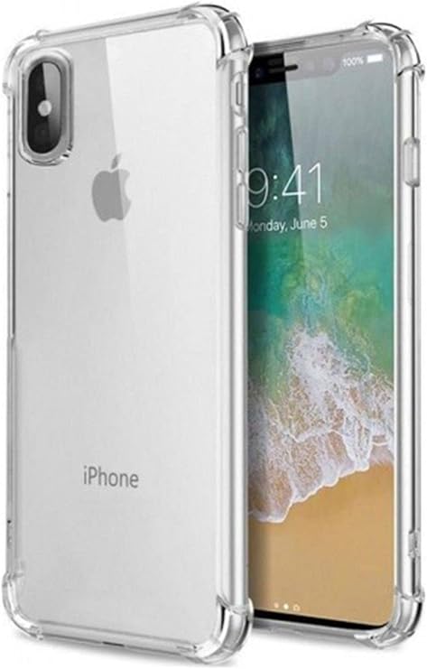 KZY İletişim iPhone Xs Max ile uyumlu ile Uyumlu Kapak Şeffaf Airbag Antishock Köşe Korumalı Silikon Kılıf