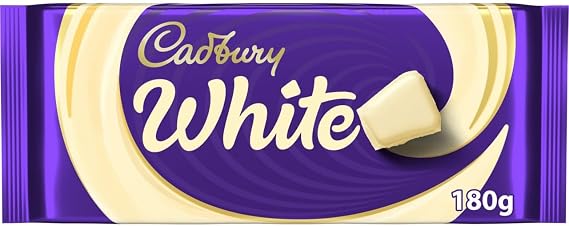 Cadbury Creamy White Chocolate Bar, Smooth & Creamy White Chocolate, 180 g (Pack of 1)