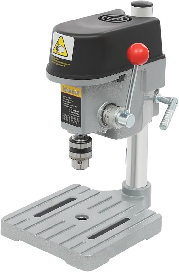 Mini Drill Press Bench,110V 340W Drill Press Workbench Mini Compact Drill Wood Drilling Machine,Portable Drilling Repair Tool Speed Adjustable for Commercial or Household Use