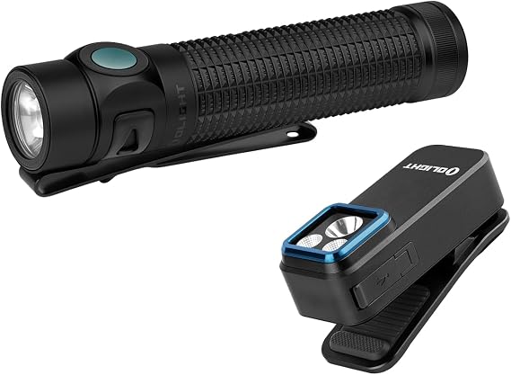 OLIGHT Oclip Pro Black & OLIGHT Baton 4 Pro LED Flashlight Black