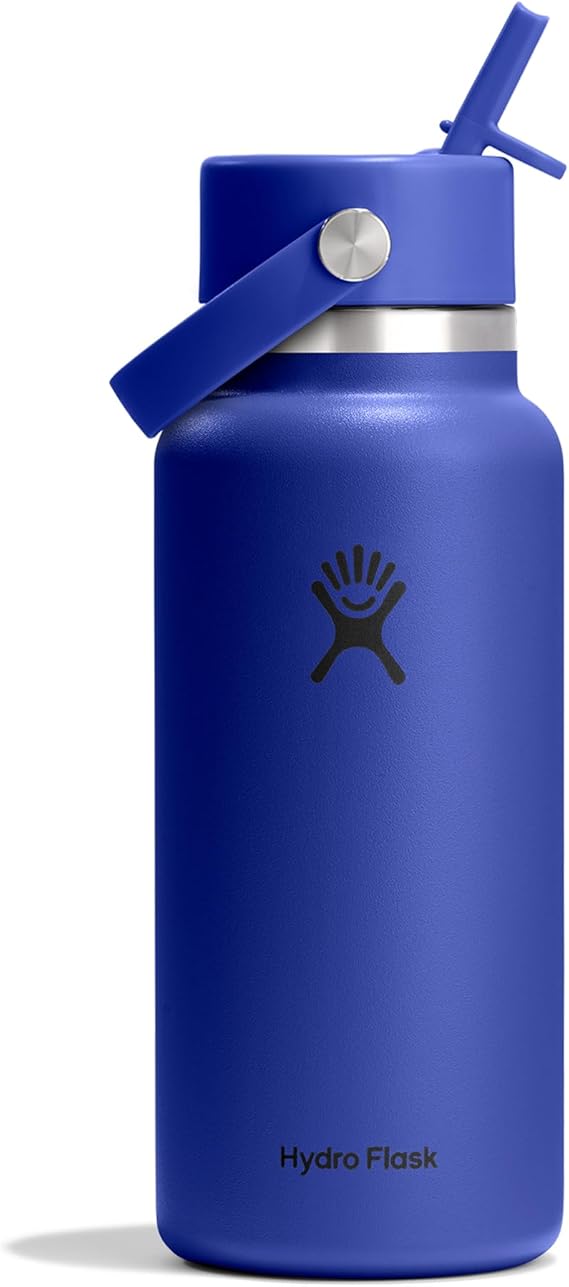 Hydro Flask – Wide Flex Straw Cap 946 ml (32 oz) Bottle, Capri Blue