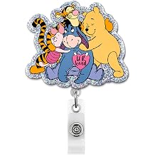 Cute Pooh Bear Badge Reel, Friendship Gifts for Friends Besties, You are Loved Badge Holder Retractable for Nurse Nursing Student, Medical Worker Doctor Gifts