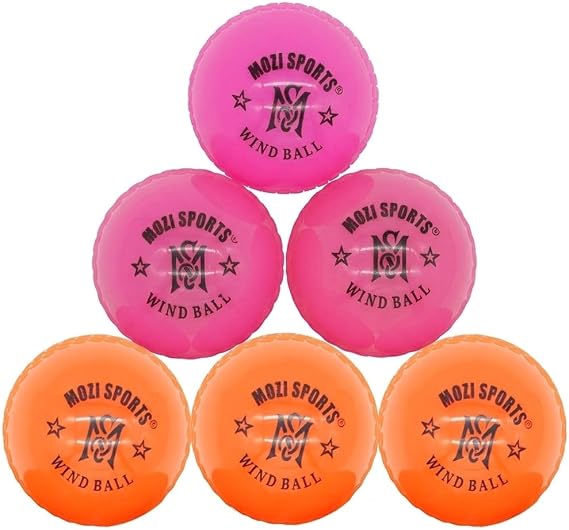 Windball Soft Cricket Balls-Durable Realistic Bounce & Swing-Cricket WindBalls for Indoor & Outdoor Coaching, Practice, Garden & Beach play
