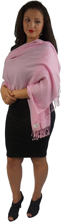 Pashmina Scarf/Shawl (3-Ply Shell Pink Regular Shawl)