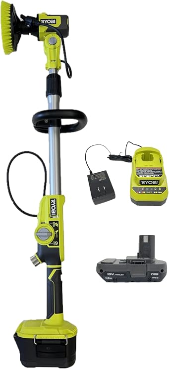 RYOBI ONEAND 18V Cordless TELESCOPING Power Scrubber and Compact Power SCRUBB | PCL1701K