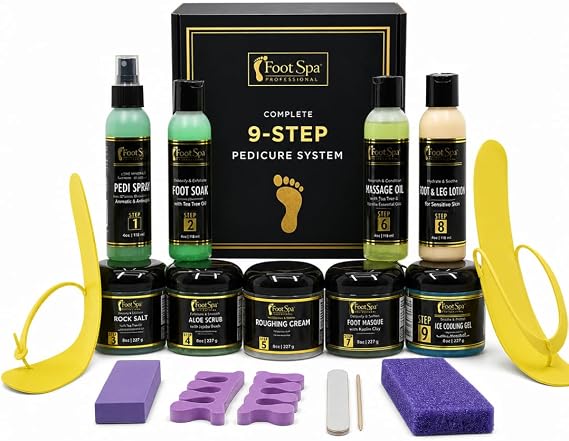 Foot SPA Home & Salon Pedicure System, 9-Step Callus Care Kit