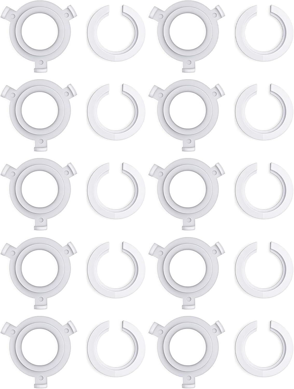 20 Pcs E27 to E14 Lampshade Reducer Rings,E27 to E14 Lamp Shade Reducer Ring White,Ceiling Lampshade Adapter Rings,Plastic Light Fitting Adapter,Lamp Shade Converter Ring Washer Adaptor Sockets