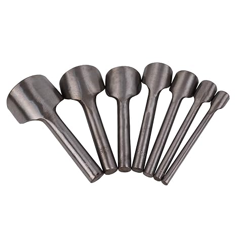 Baitaihem 7 Pcs Half-Round Leather Craft Tools Half-Round Cutter Punch Strap Belt Wallet Bag with 7 Size(10mm,15mm,20mm,25mm,30mm,35mm,40mm)