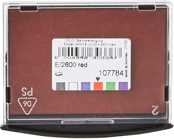 COLOP E/2600 Replacement Stamp Pad, Non-Toxic, Water Based Ink, Red | Refill Ink Pad to fit COLOP 2400, 2460, 2600, 2660, 2008/P, 2010, 2010/P, 2000/WD/ 2400 Office Stamp Models, Spare Stamp Pad