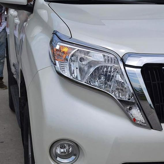 Kadore ABS Chrome Front Headlight Cover Trim Bezel for Toyota Land Cruiser Prado FJ150 J150 2014 2015 2016 2PCS/Set