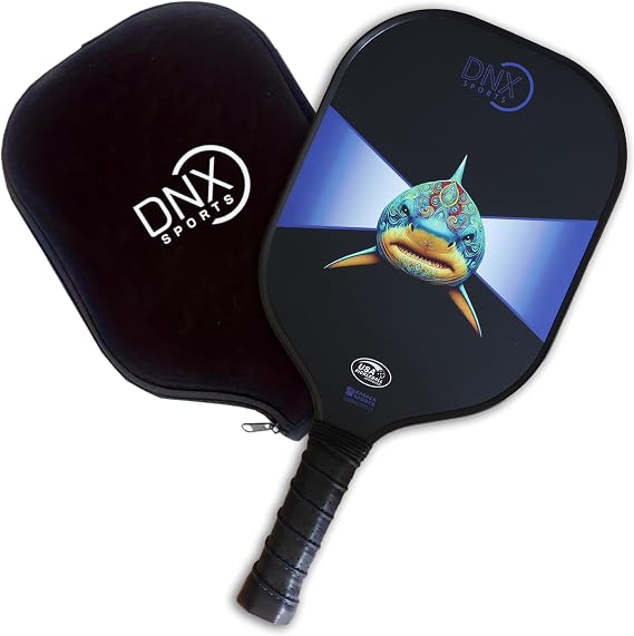 DNX Sports, T700 Carbon Fibre Pickleball Paddle with Edge Guard and Paddle Cover, Boho Tribal Designs - USAPA Approved
