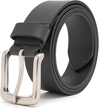 Fabio Valenti Mens Casual Genuine Leather Jeans Belts 1 1/2" Wide Work Belt for Men