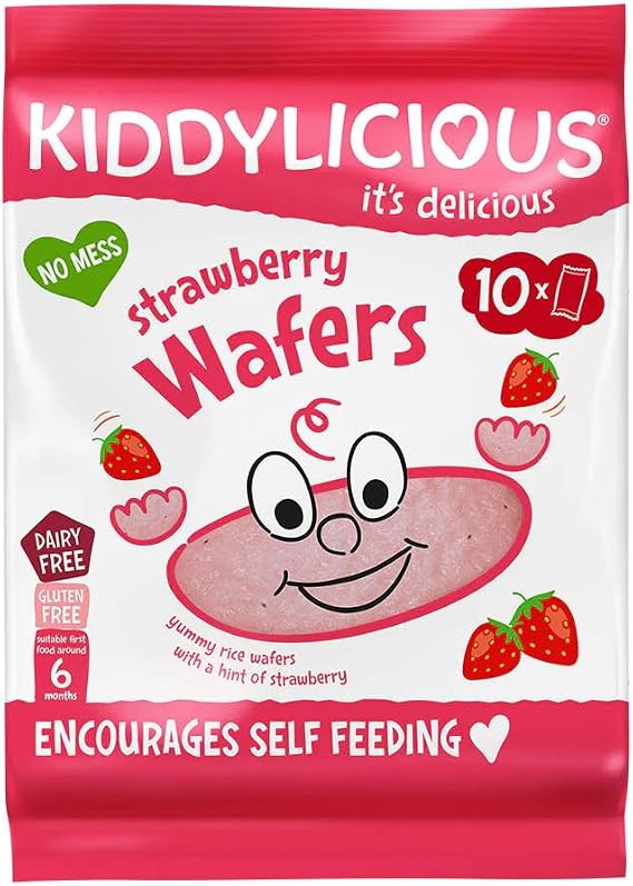 Strawberry Maxi Wafers Baby Snacks Multi (10 x 4g), Pack of 2