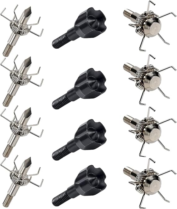 100/125 Grain Small Game Broadheads 12PK Judo Points Small Game Arrow Tips Screw-in Arrowheads