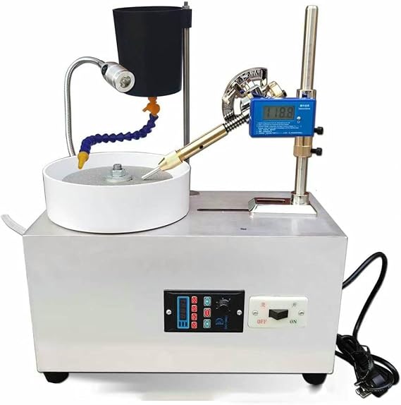 Gem Faceting Machine with Digital Display, Jade Grinding; Polishing Tool, Adjustable Angle for Precision Cutting & Processing Stones