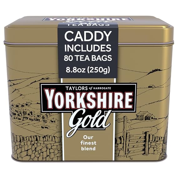 Yorkshire Tea, Gold, Black Tea Bags, 80ct Gift Tin