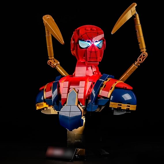 LED Light Set Compatible with LEGO Iron Spider-Man Bust 76326 Building Blocks Model - Model Set NOT Included