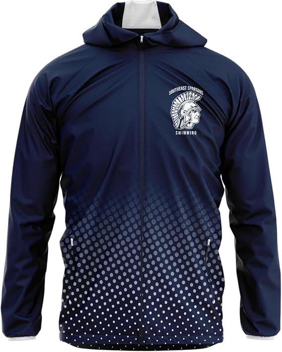 Custom Windbreaker Jacket for Men & Women, Windproof, Full Zip Front and Zipped Pockets