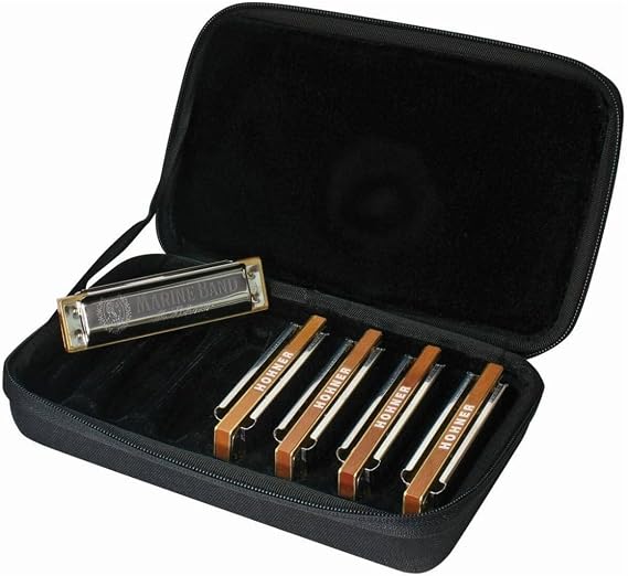 Hohner Marine Band 1896 Diatonic Harmonica (Stainless Steel, 5 Pack)