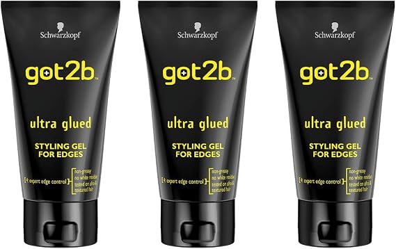 Schwarzkopf got2b Ultra Glued Styling Gel for Edges, 150 ml, Pack of 3