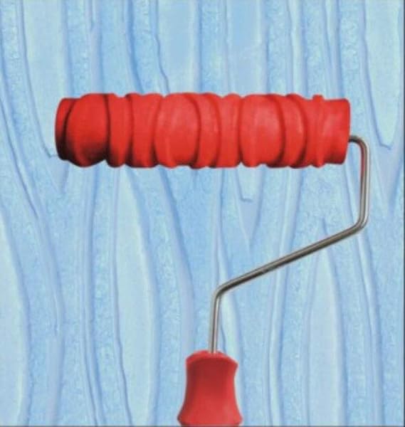 Greek Art DIY Patterned Paint Roller Decorative Rubber Roller with Plastic Handle (Pattern H7)