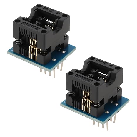 2PCS SOP8 SOIC8 SO8 SOP8 to DIP8 Programming Adapter IC Socket Converter Module Programmer Adapter 24 * 20mm Socket Converter 150mil