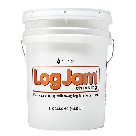 Sashco Log Jam Acrylic Latex Chinking Caulk, 5 Gallon Pail, Dark Brown (Pack of 1)