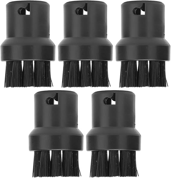 Duty 5 Piece Steam Cleaner Brush Set with Nylon Comfort Handles for Grout Tile Kitchen Bathroom Deep Replacement Accessories fit Little