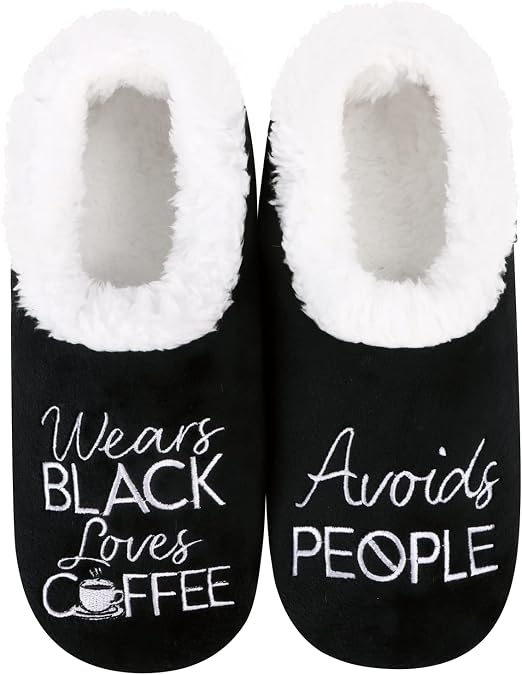 Snoozies Slipper Socks -Funny Quote