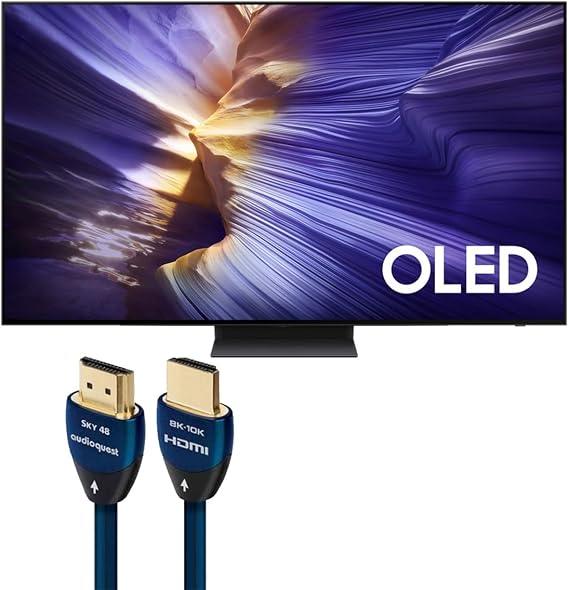 Samsung QN83S90FAFXZA S90F 83 Inch 4K OLED Smart TV with AudioQuest Sky 3m HDMI Cable