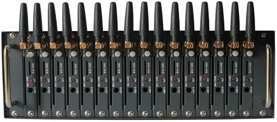 OSTENT GSM GPRS Modem Pool with Wavecom Q2406A Module 16 Ports USB Interface Emulated COM/RS232 AT Commands SMS MMS US Plug Power Adapter