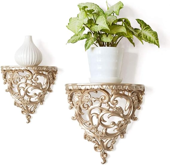 Wall Hanging Storage Rack European Hollow Shelf Wall Decoration