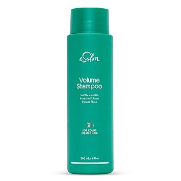 eSalon Hair Shampoo for Color-Treated Hair, Volume Color Care Shampoo (9 fl oz) - Sulfate-Free (SLS and SLES) Hair Color Shampoo to Prevent Color Fade - Adds Volume, Shine, Smoothness