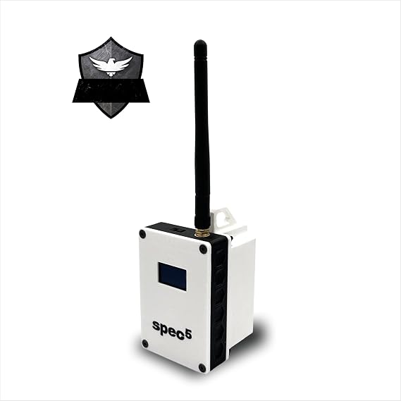 ATAK Enabled White/Black S5 Beacon Solar Charging LoRa Off-Grid Mesh Communicator with Meshtastic - Fully Flashed Hiking Gear from spec5