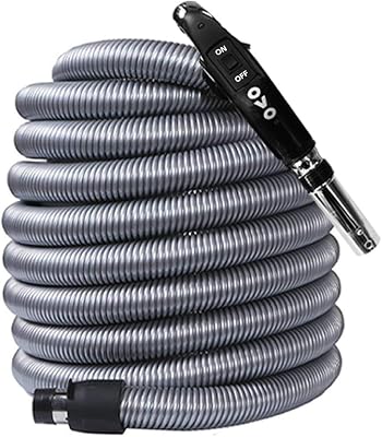 OVO Universal Central Vacuum Hose, 35ft Low Voltage Switch Control at The Handle-Fits Most Inlets-Crushproof
