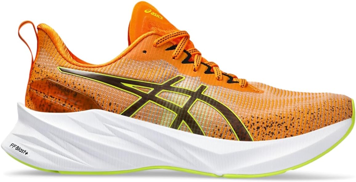 ASICS Mens NOVABLAST 3 LE Running Shoes, 15, Bright OrangeNEON Lime