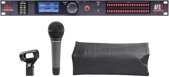DBX AFS2 Dual Channel Feedback Suppression Processor Bundle with Audio Technica Microphone