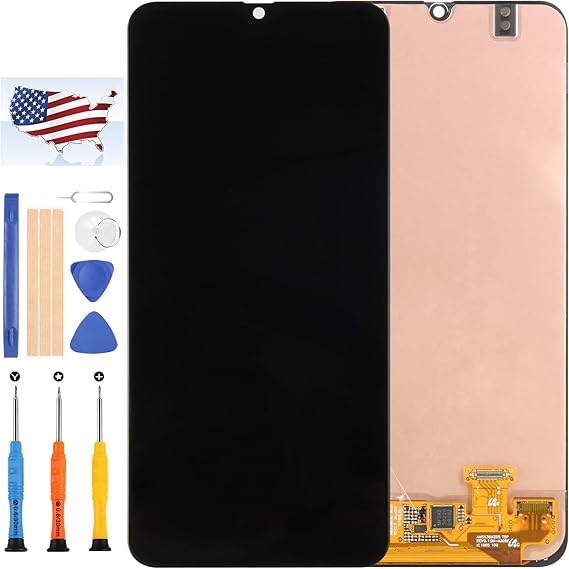 AMOLED Screen Replacement for Samsung Galaxy A30 2019 A305 A305F/A/G/Y A30 LCD Display Repair Parts Assembly Touch Sensor Digitizer Glass Lens Kit (AMOLED No Frame)
