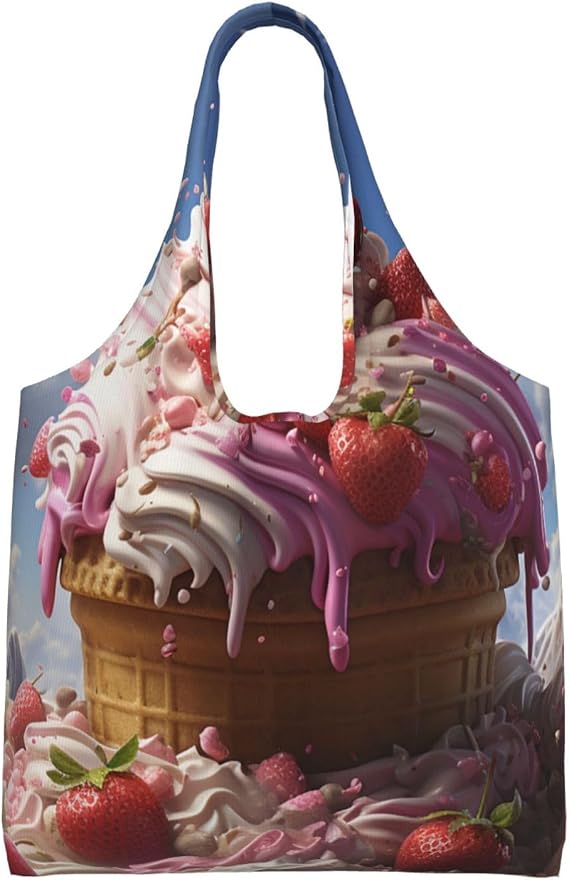 Tote Bag for Women Reusable Grocery Bag Canvas Shopping Bag Music Monkey Handbag Foldable Shoulder Bag