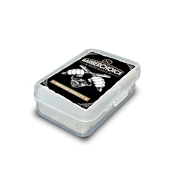 Alum Block for Shaving - Premium Quality | Razor Burn Relief & Skin Soothing Aftershave in Durable Plastic Case