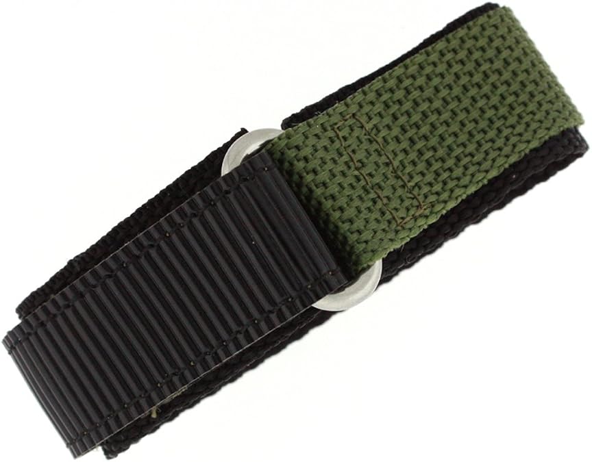 Tech Swiss Watch Band Nylon One Piece Wrap Sport Strap Military Adjustable Hook and Loop 22mm