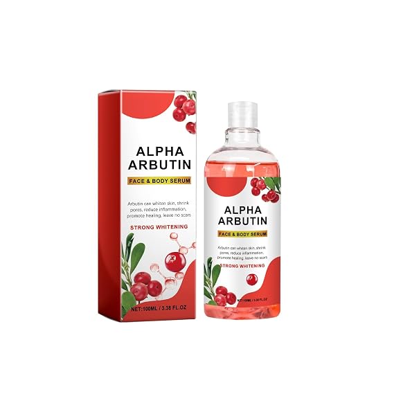Alpha Arbutin Serum 100ml, Face & Body Brightening Treatment, Improves Dullness & Dark Spots, Hydrates & Evens Skin Tone, Lightweight Fast-Absorbing, Gentle Vegan Formula, Cruelty-Free